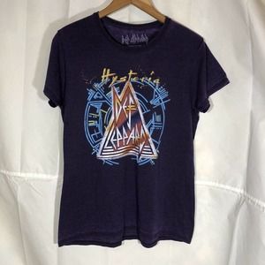 Def Leppard Hysteria Dark Purple Womens Shirt Size M
